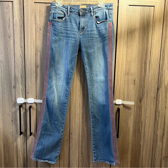 DRIFTWOOD Denim - Driftwood Jeans Women's 28 Kelly Embroidered Sides Free People Stretch 28x33